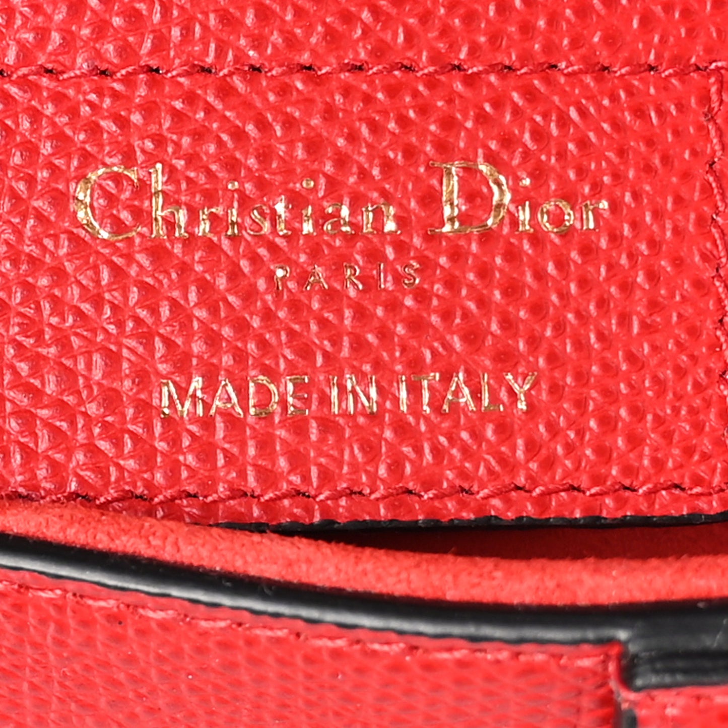 Grained Calfskin Saddle Bag Red