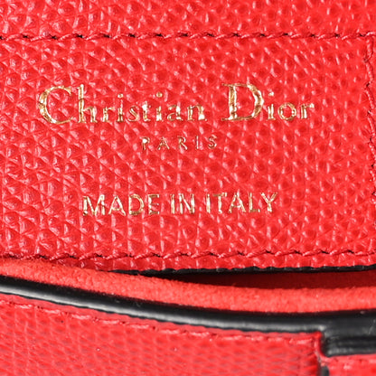 Christian Dior Grained Calfskin Saddle Bag Red 6 of 10