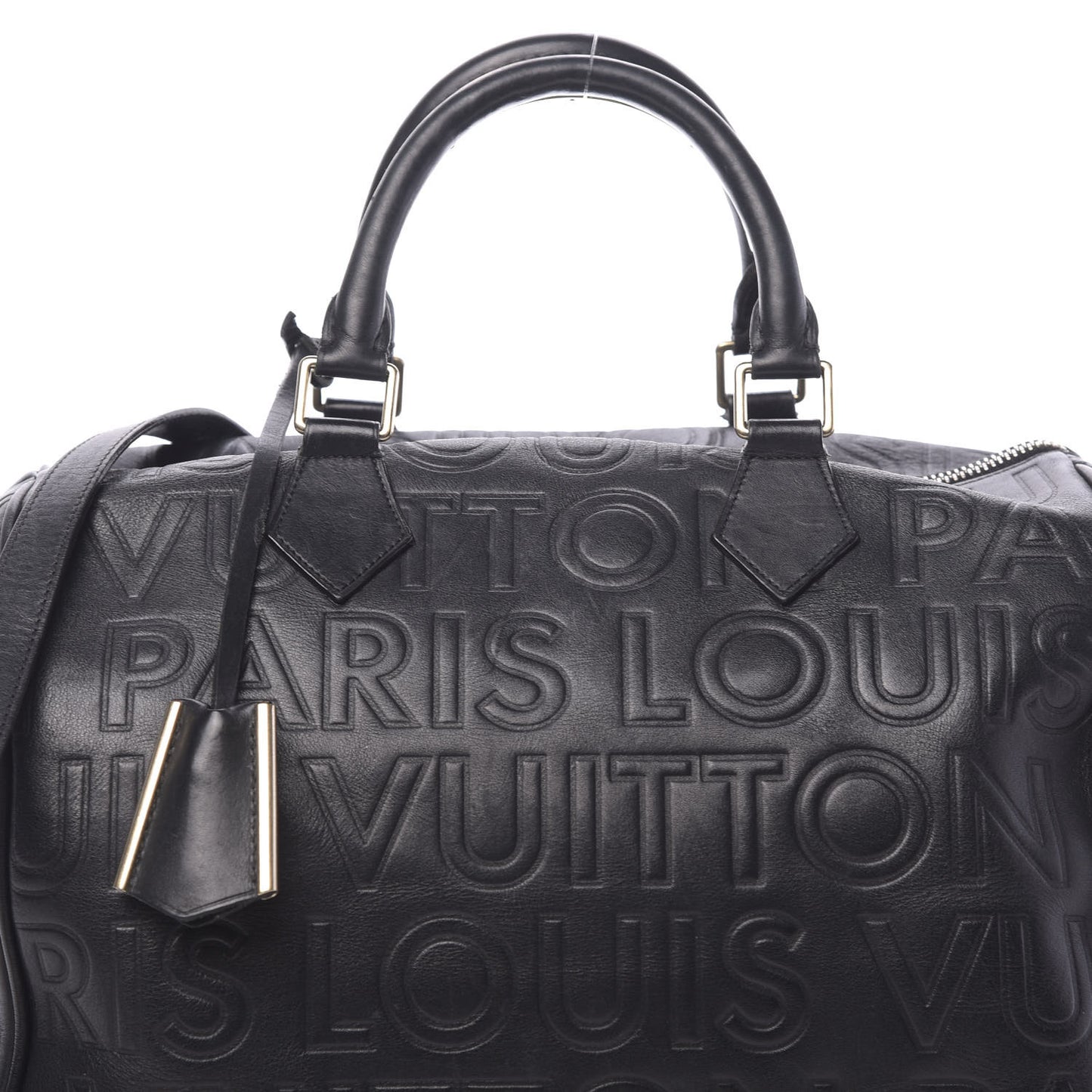 Calfskin Embossed Speedy Cube 30 Black