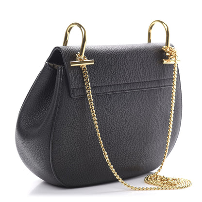 Chloe Grained Lambskin Drew Shoulder Bag Black 3 of 10