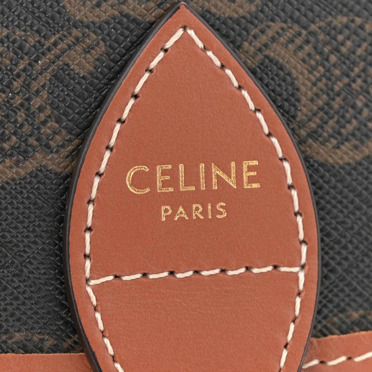 Triomphe Canvas Medium Folco Bag Tan