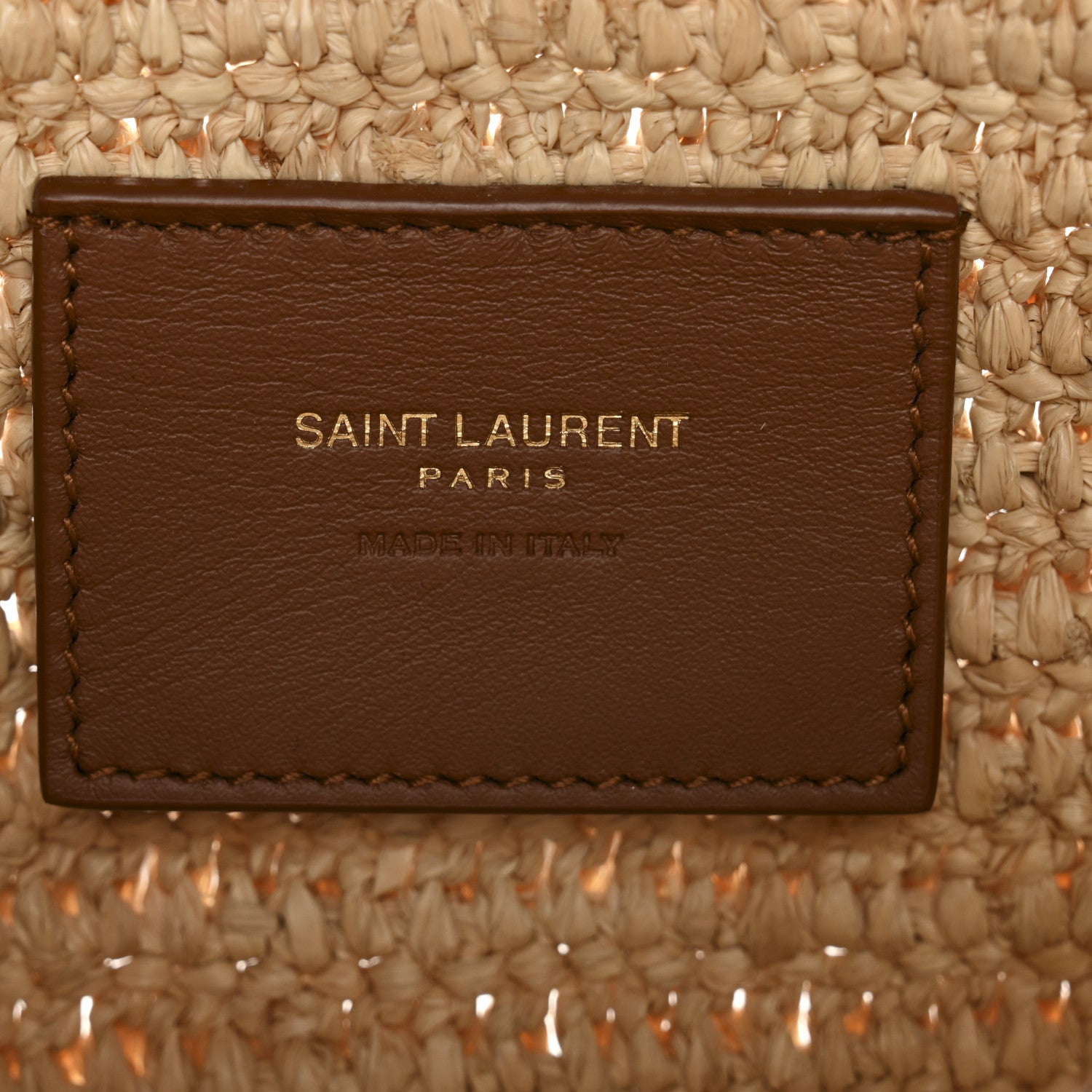 Saint Laurent Raffia Calfskin Gaby Crossbody Bag Natural Brick 6 of 11
