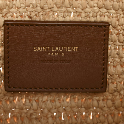 Saint Laurent Raffia Calfskin Gaby Crossbody Bag Natural Brick 6 of 11