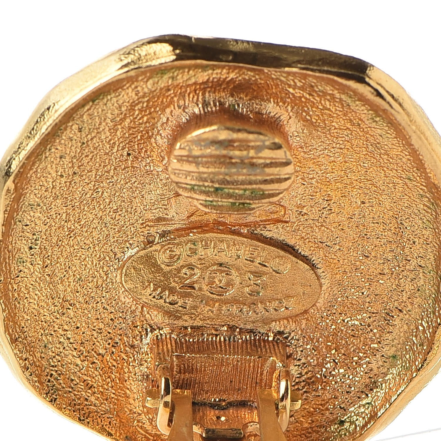 Chanel Logo CC Clip On Earrings Gold 4 of 4