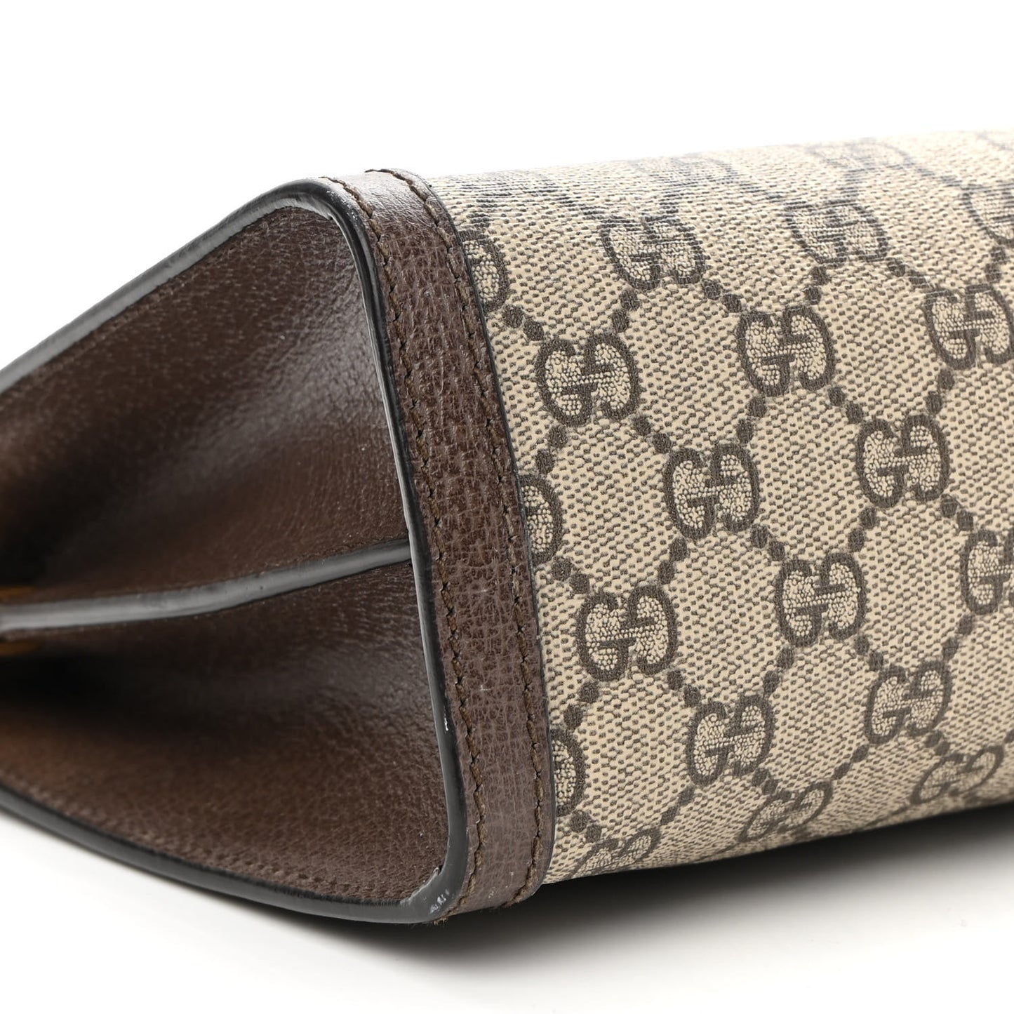 GG Supreme Monogram Web Medium Ophidia Chain Shoulder Bag Brown