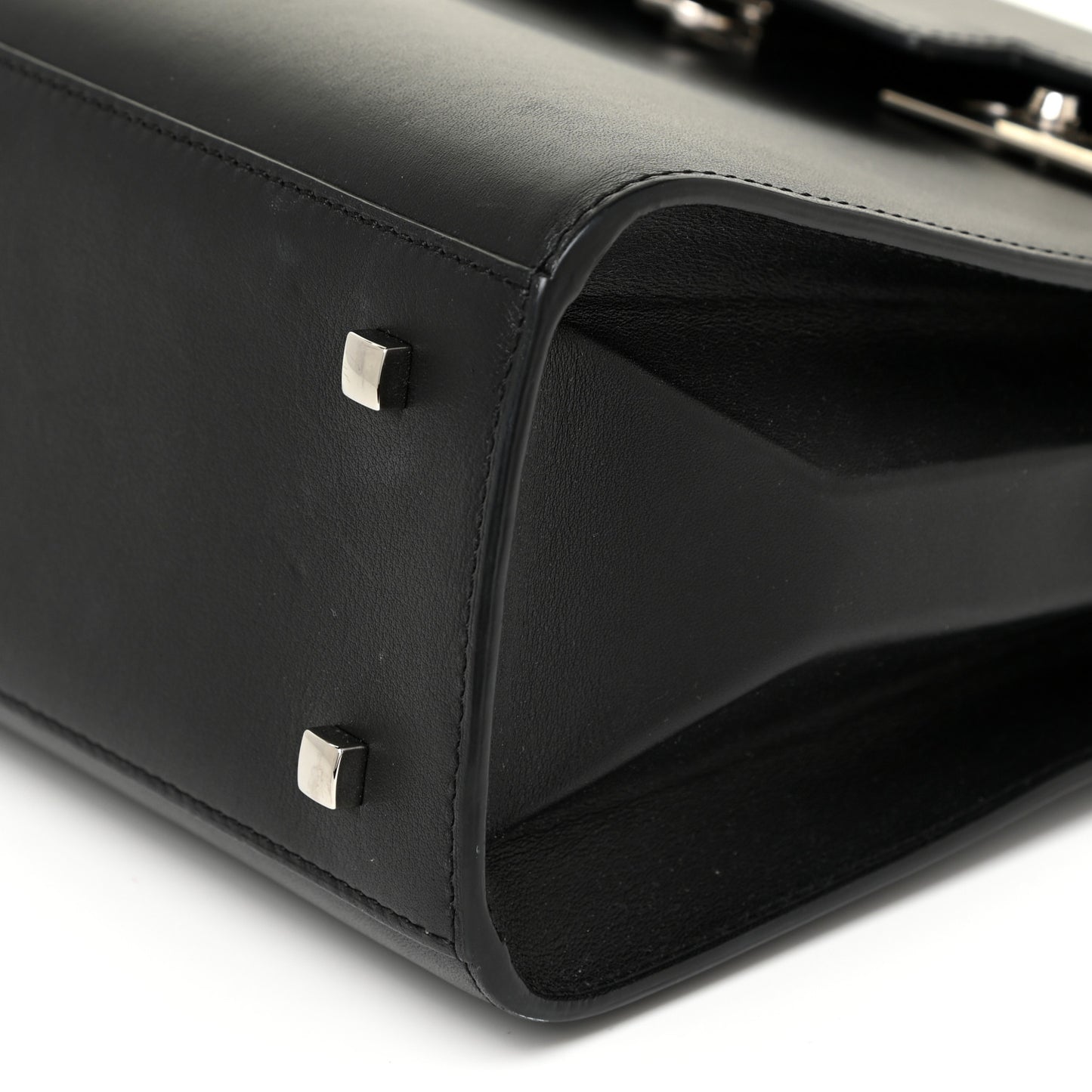 Calfskin MM Tempete Satchel Black