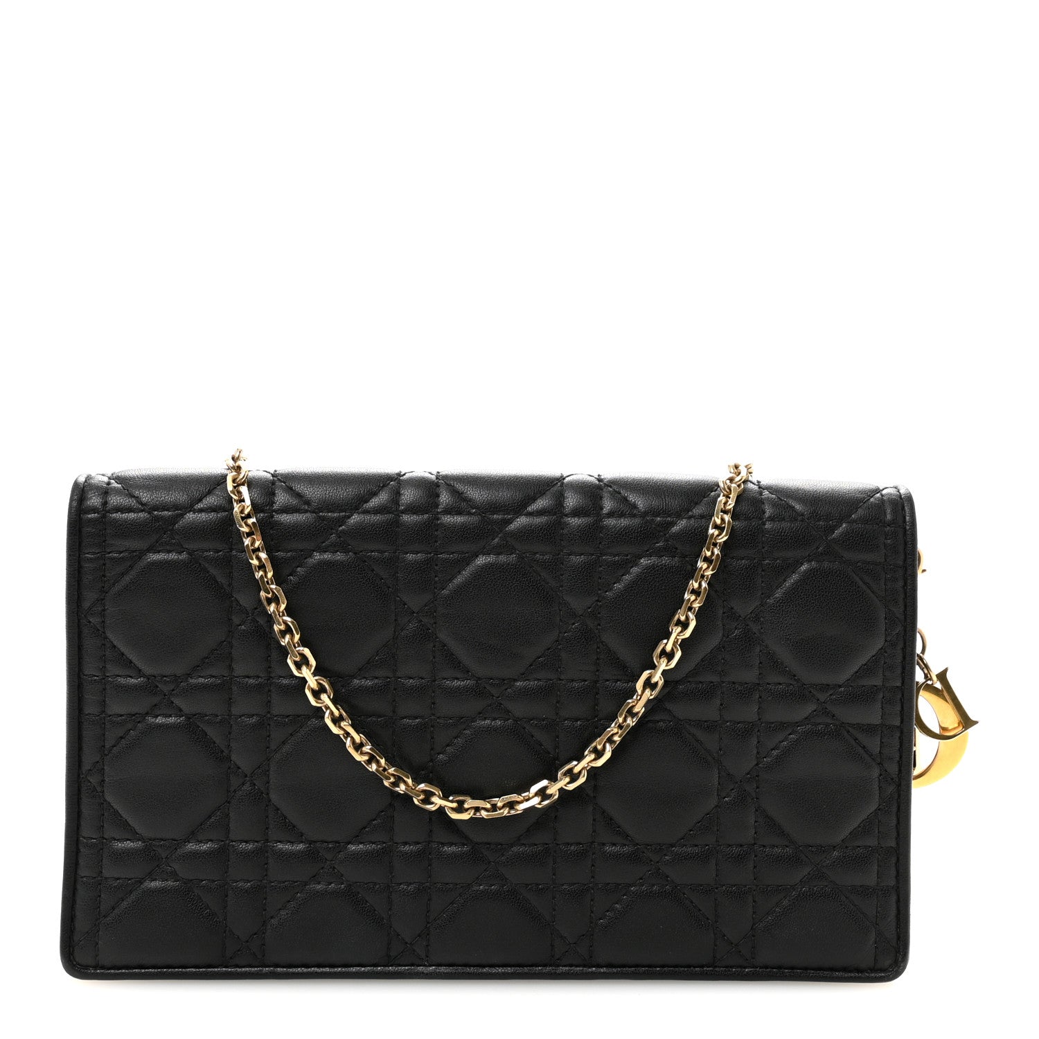 Christian Dior Lambskin Cannage Lady Dior Pouch Black 1 of 10