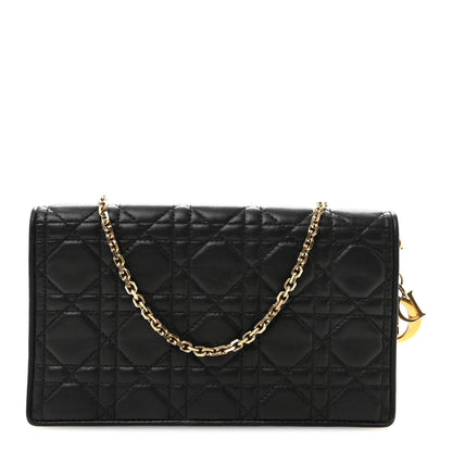 Christian Dior Lambskin Cannage Lady Dior Pouch Black 1 of 10