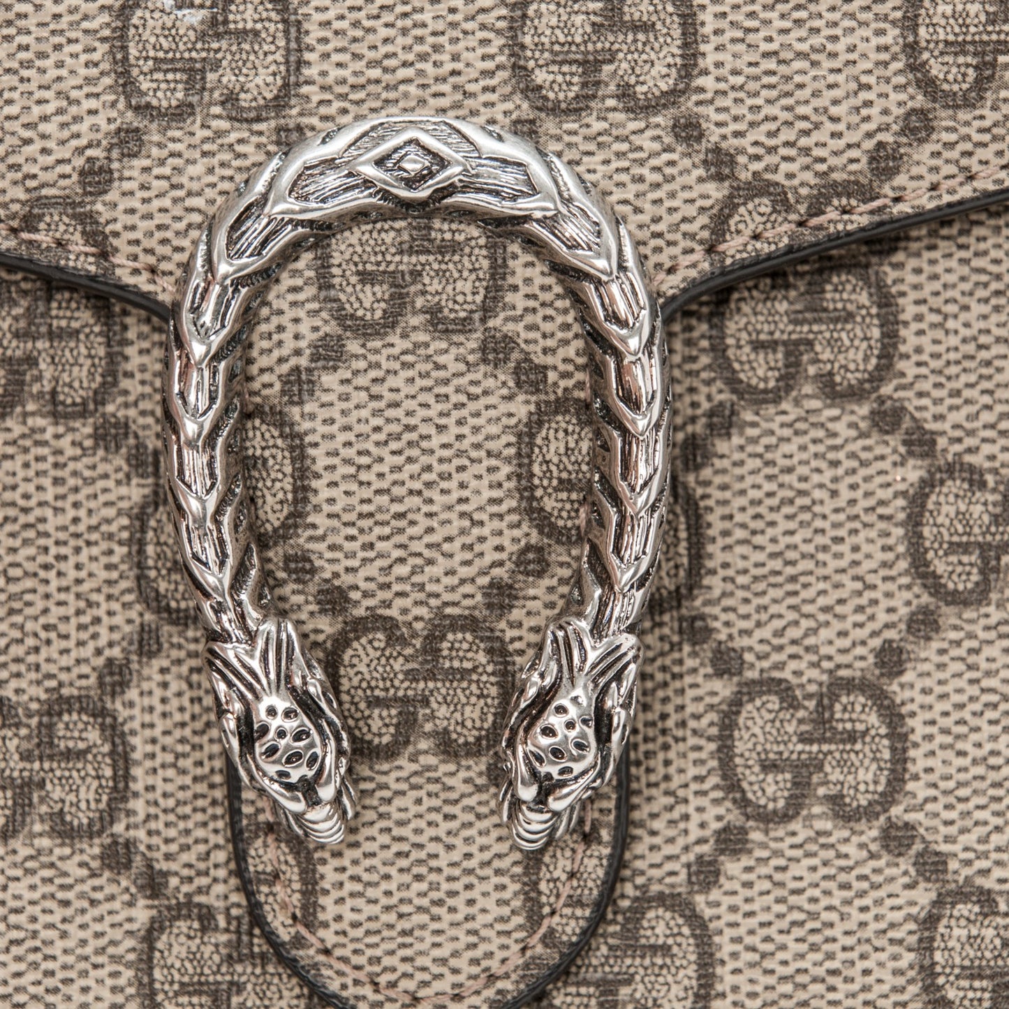 GG Supreme Monogram Mini Dionysus Chain Wallet Beige Taupe