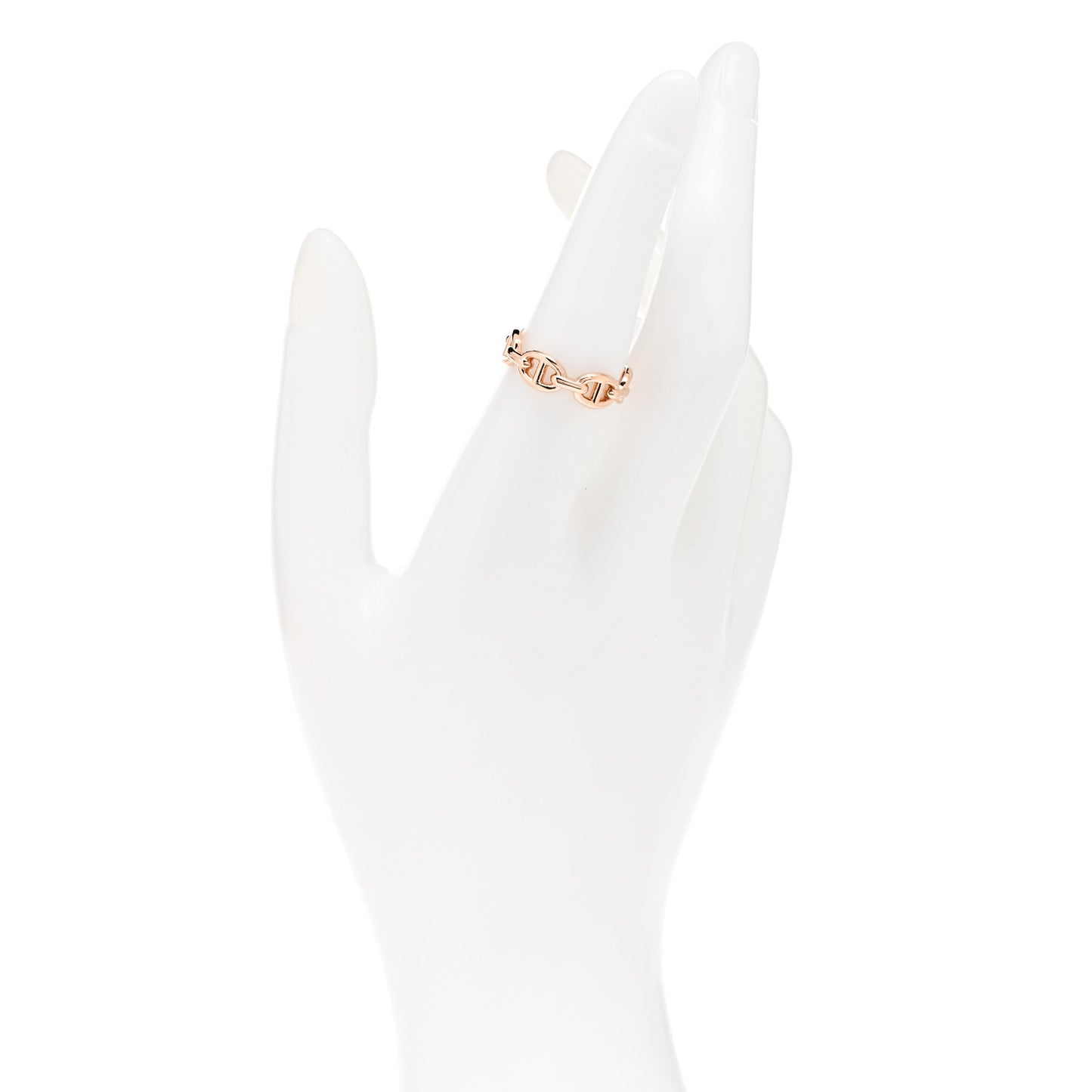 18K Rose Gold PM Chaine D'Ancre Enchainee Ring 53 6.5