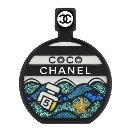 Chanel Resin Glitter Coco Chanel Brooch Black Multicolor 1 of 5