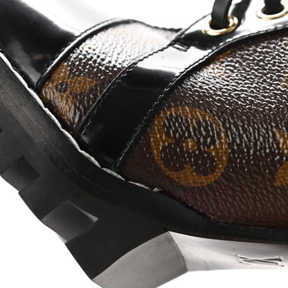 Louis Vuitton Patent Calfskin Monogram Star Trail Ankle Boots 35 Black 12 of 13