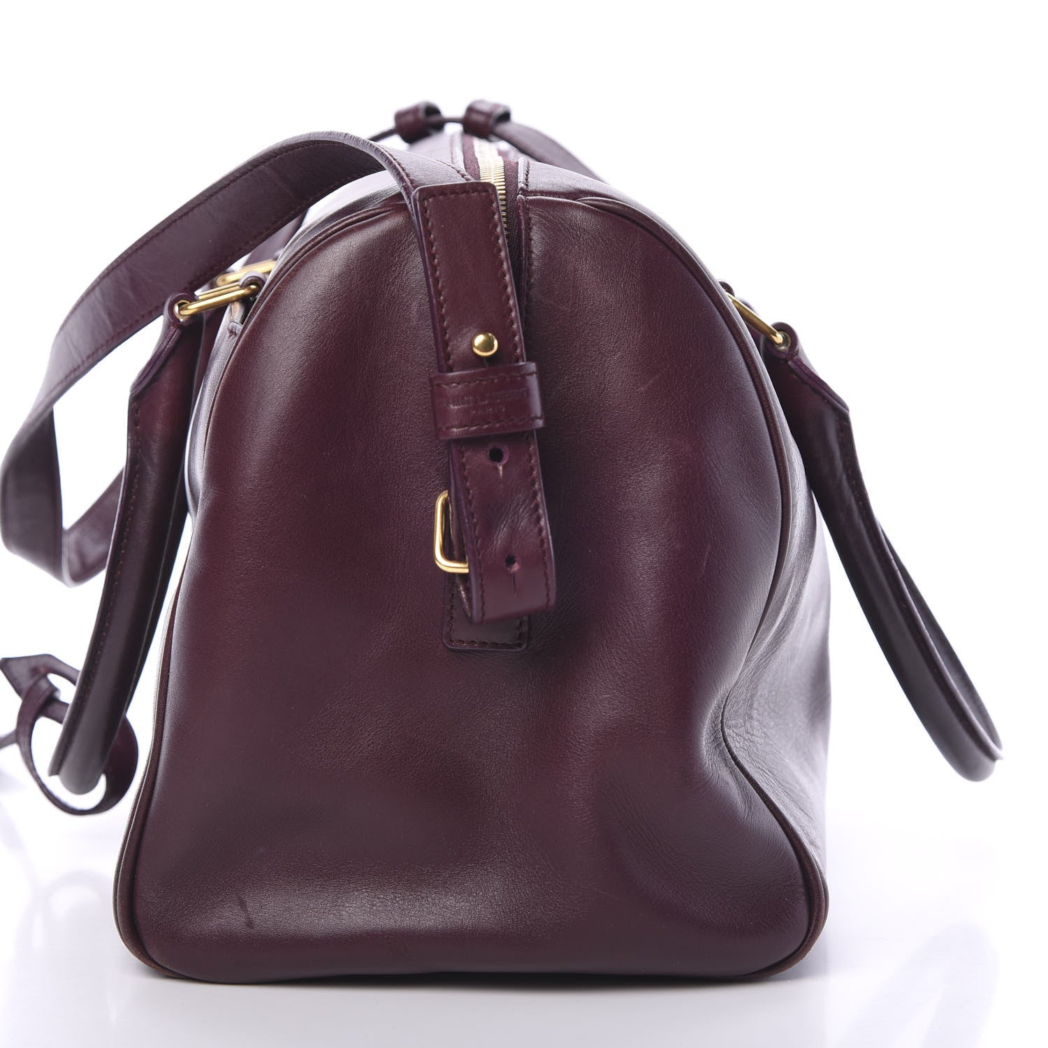 Saint Laurent Calfskin Classic Duffle 6 Amarena 14 of 21