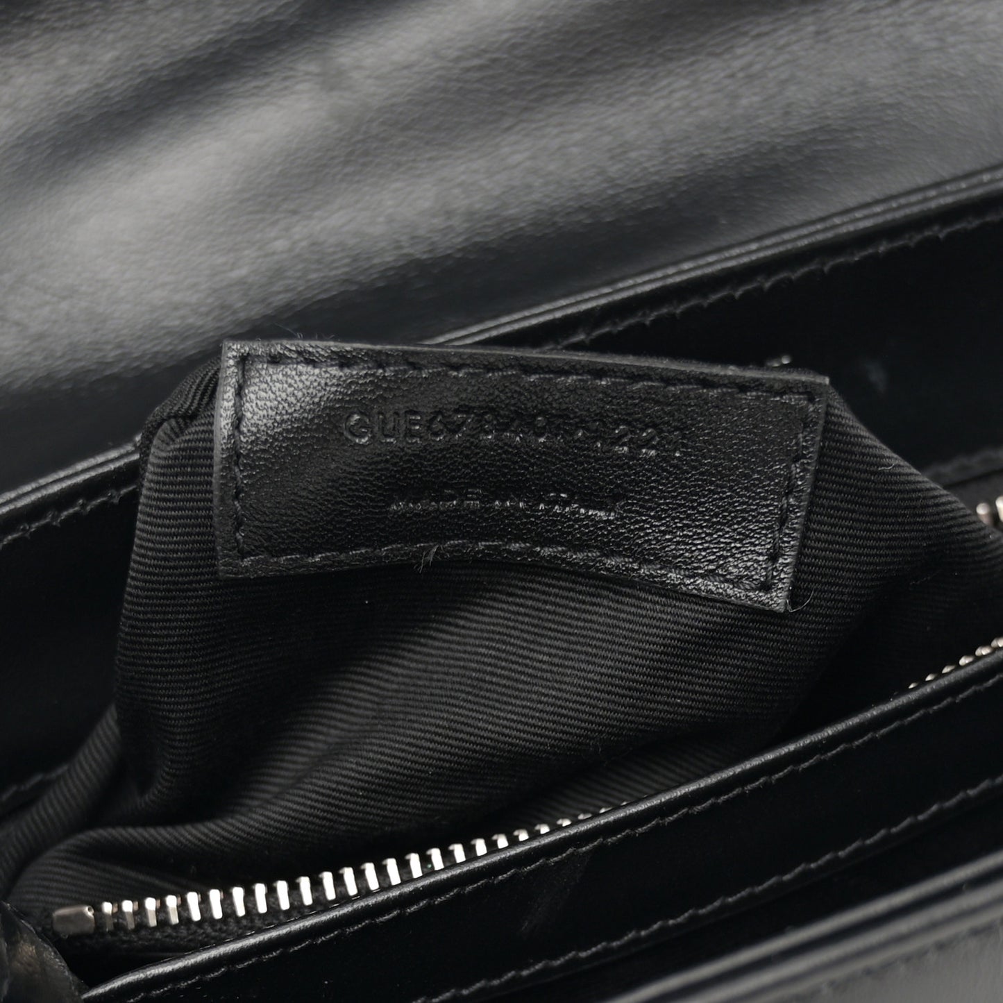 Calfskin Y Quilted Monogram Toy Loulou Crossbody Bag Black