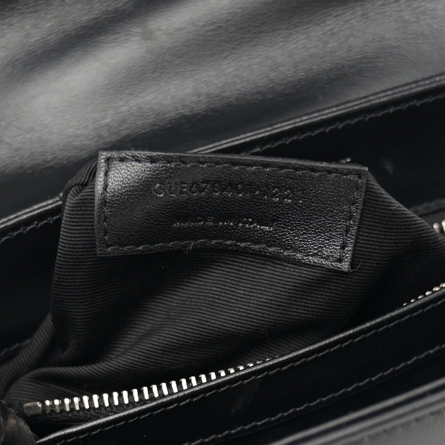 Saint Laurent Calfskin Y Quilted Monogram Toy Loulou Crossbody Bag Black 7 of 11