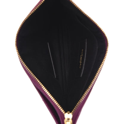 Saint Laurent Grain De Poudre Chevron Monogram Bill Pouch Dark Grape 5 of 10
