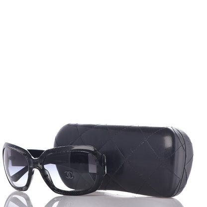 Chanel Acetate CC Lace Effect Sunglasses 5146 Black White 7 of 7