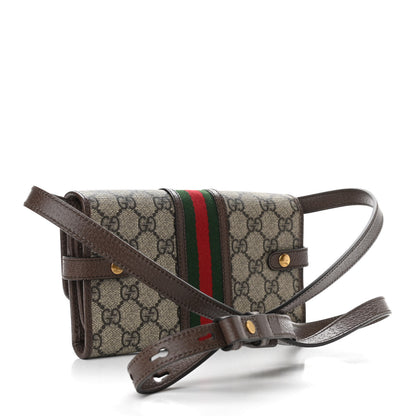 Gucci GG Supreme Monogram Web Ophidia Crossbody Wallet Beige New Acero 3 of 10