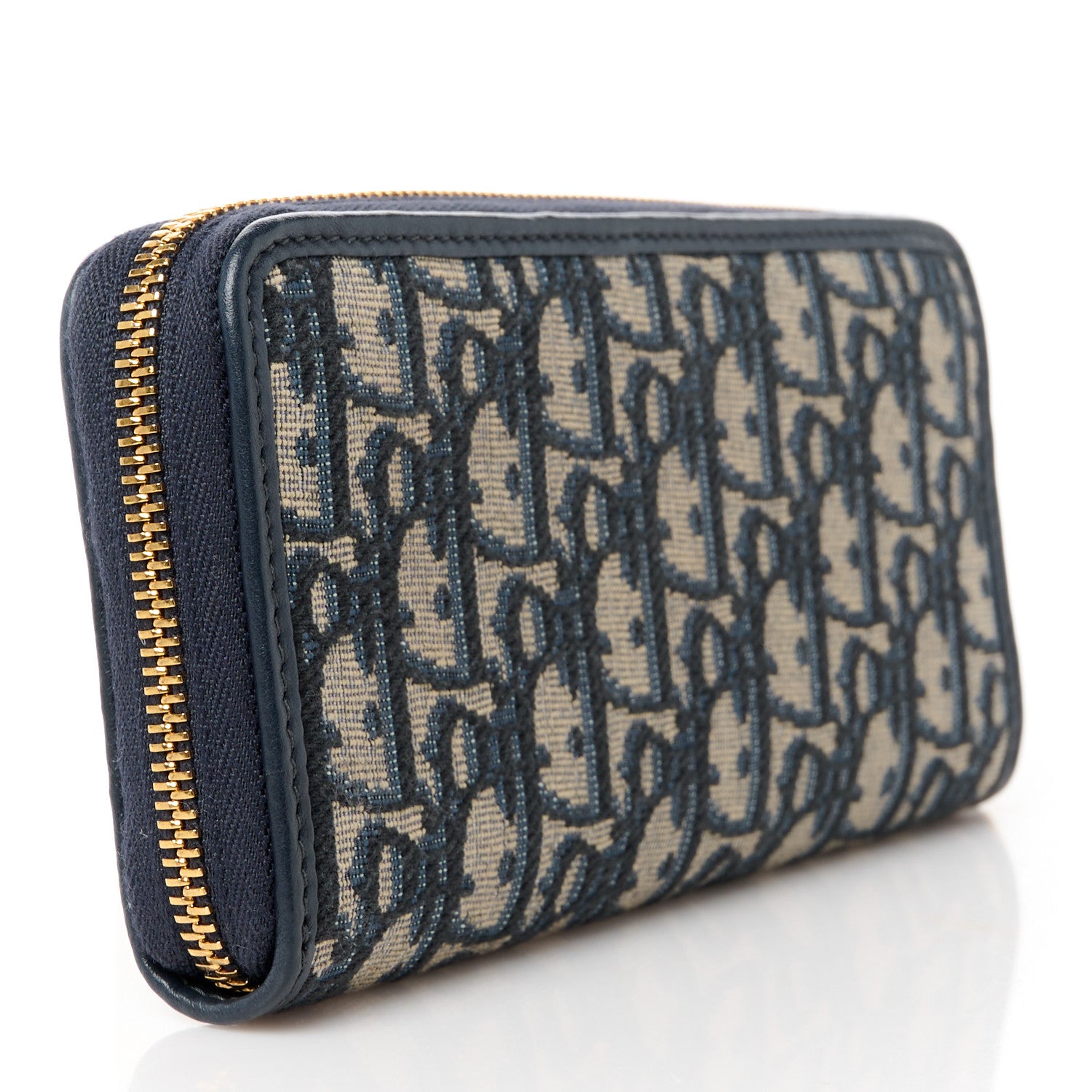 Christian Dior Oblique 30 Montaigne Zip Around Wallet Blue 3 of 12