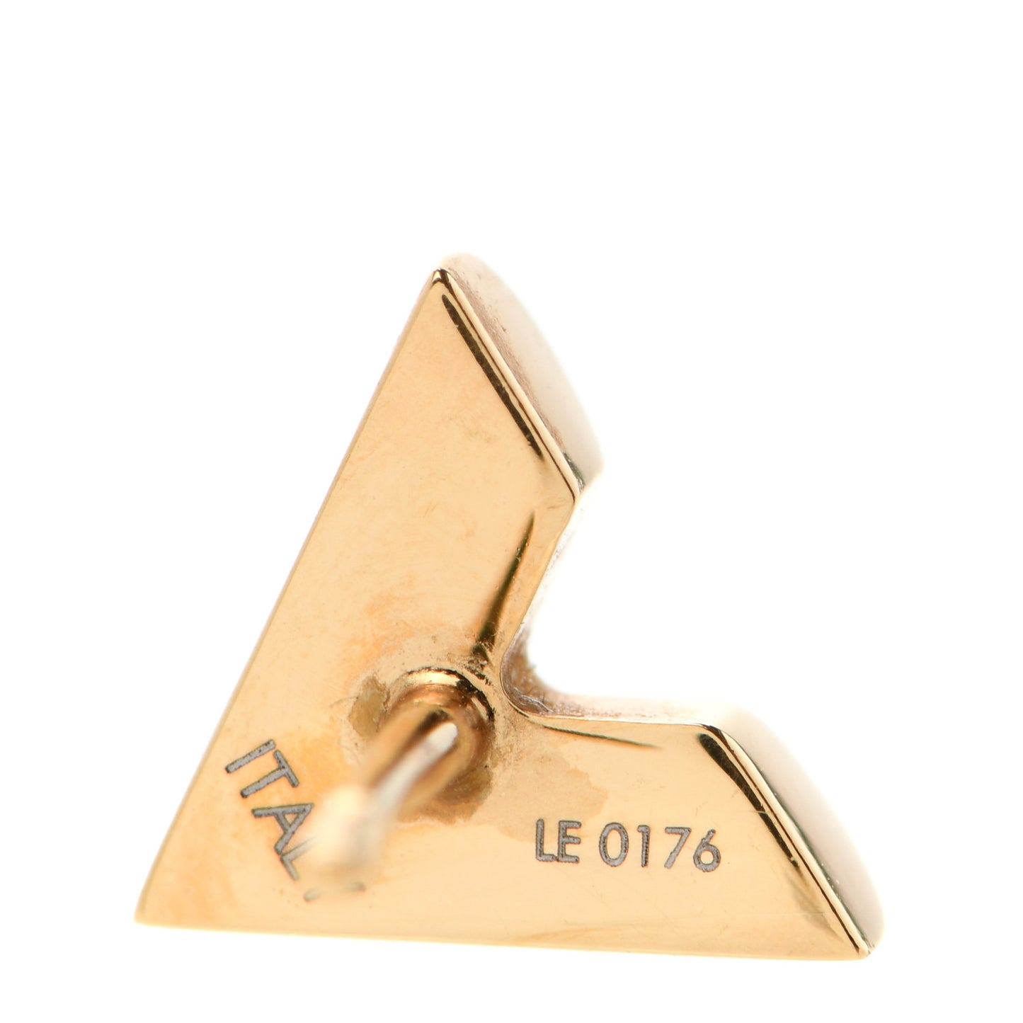 Brass Essential V Stud Earrings Gold