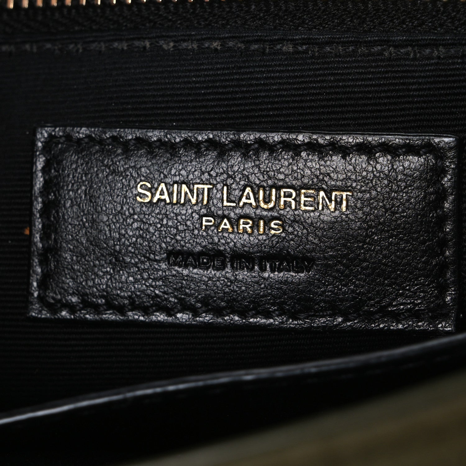 Saint Laurent Suede Monogram Medium Niki Chain Satchel Loden Green 6 of 10