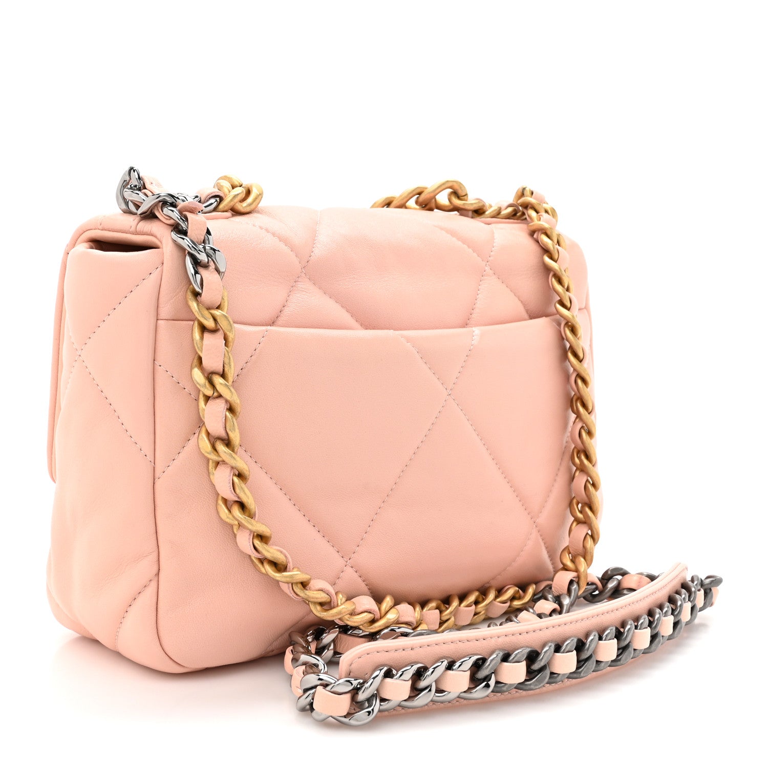 Chanel Lambskin Quilted Medium Chanel 19 Flap Pink 3 of 11