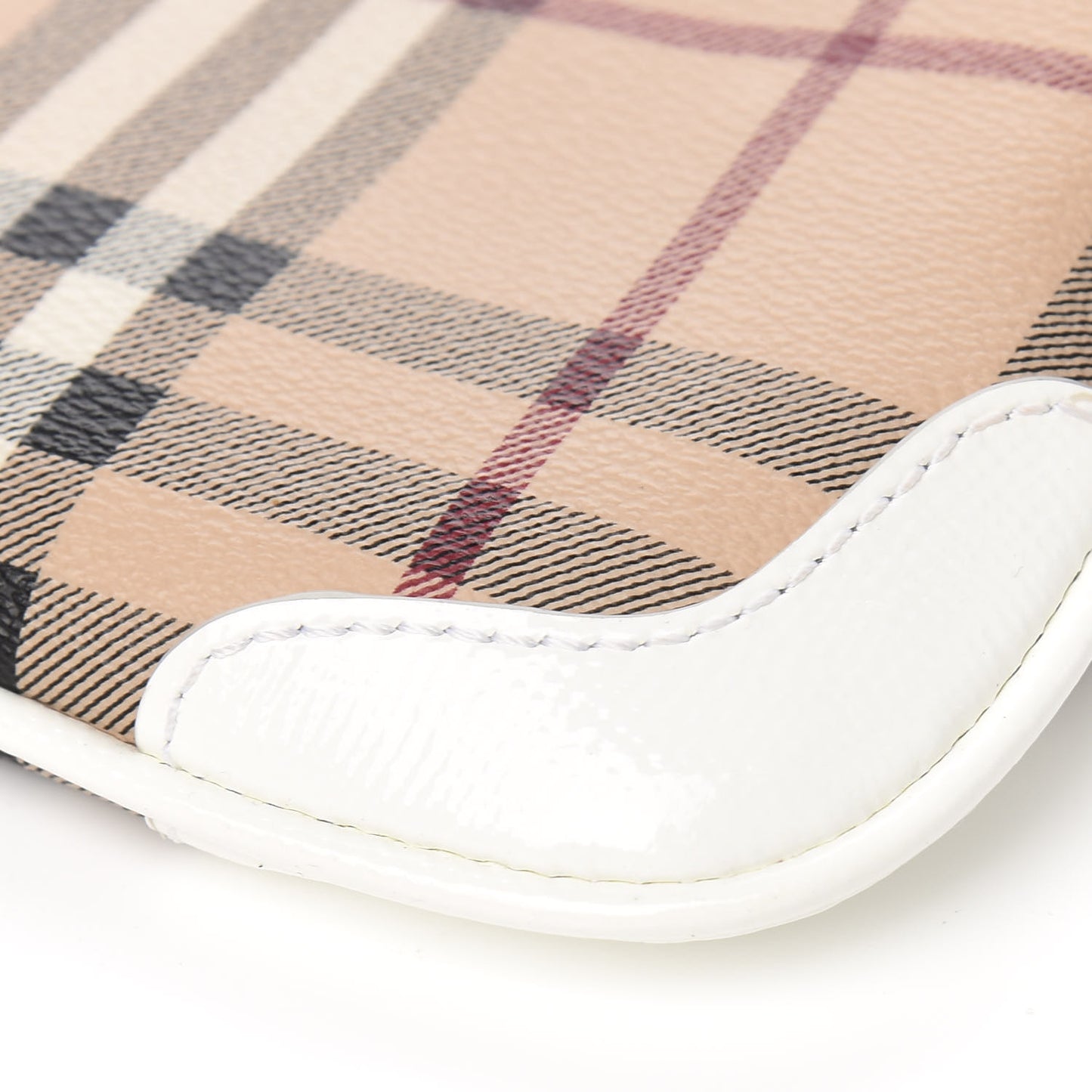 Haymarket Check Small Peyton Crossbody Clutch Bag White