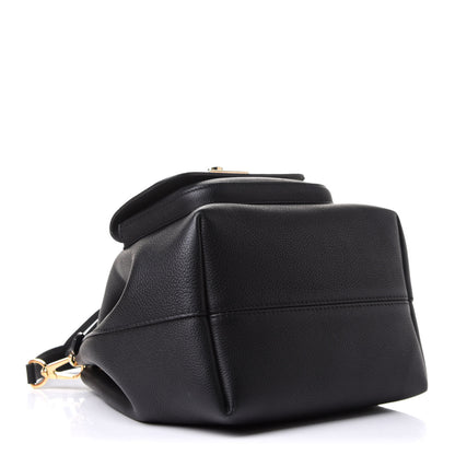 Louis Vuitton Calfskin Lockme Bucket MM Black 3 of 9