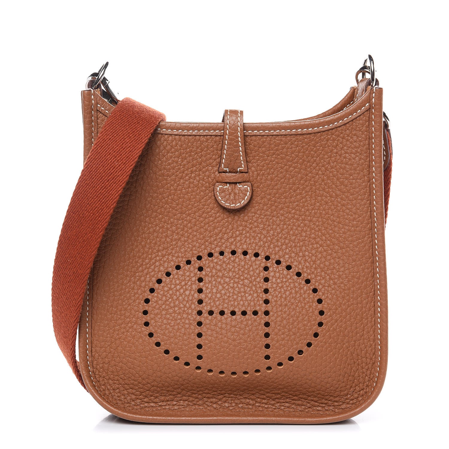 Hermes Taurillon Clemence Amazone Evelyne TPM Gold Cuivre 1 of 11