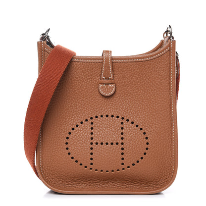 Hermes Taurillon Clemence Amazone Evelyne TPM Gold Cuivre 1 of 11