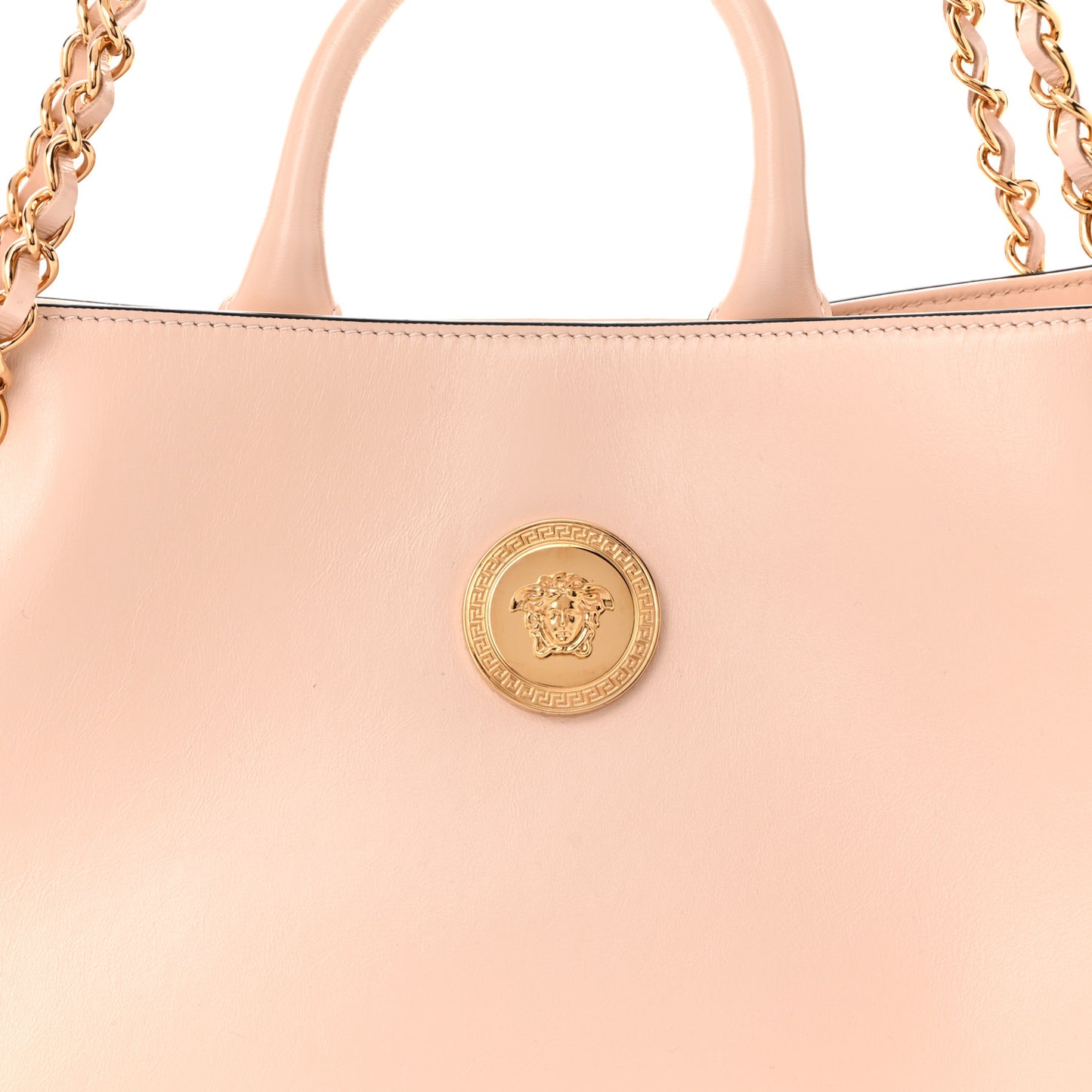 Calfskin Medusa Tote Bag Powder Blush