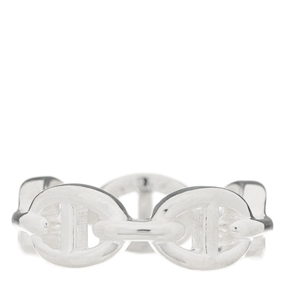 Hermes Sterling Silver PM Chaine d'Ancre Enchainee Band Ring 51 5.75 3 of 5