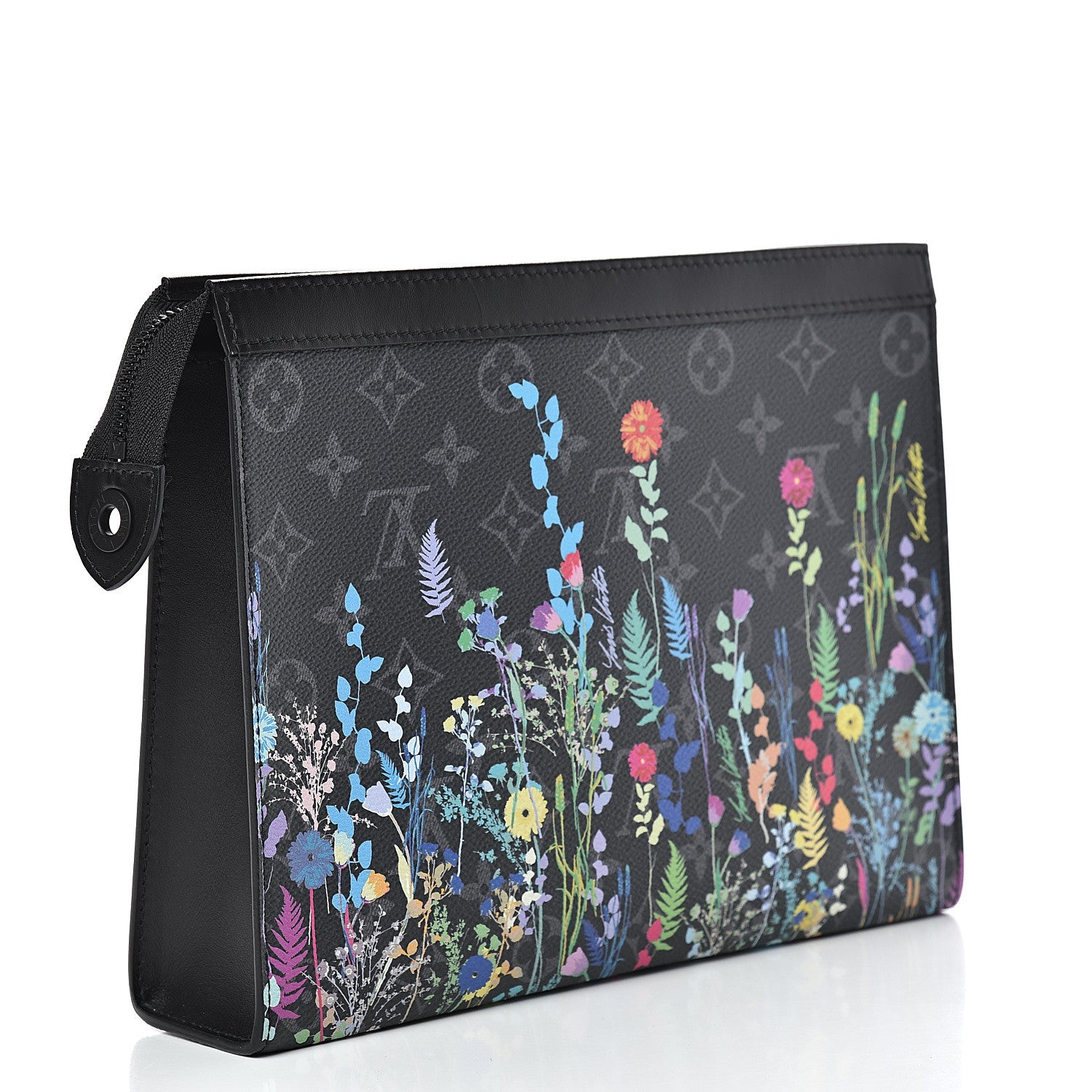 Louis Vuitton Monogram Eclipse Folia Pochette Voyage MM 2 of 7
