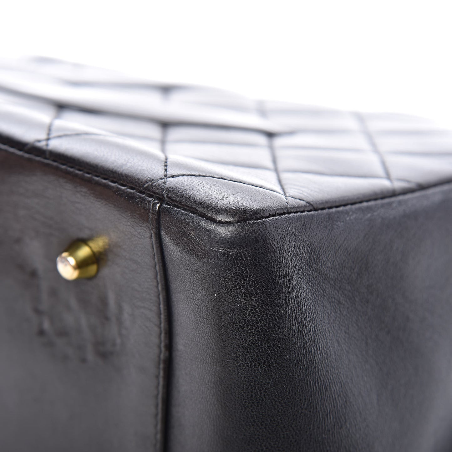 Lambskin Quilted Tote Black