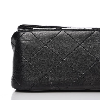 Chanel Lambskin Quilted Medium Double Flap Black 9 of 11