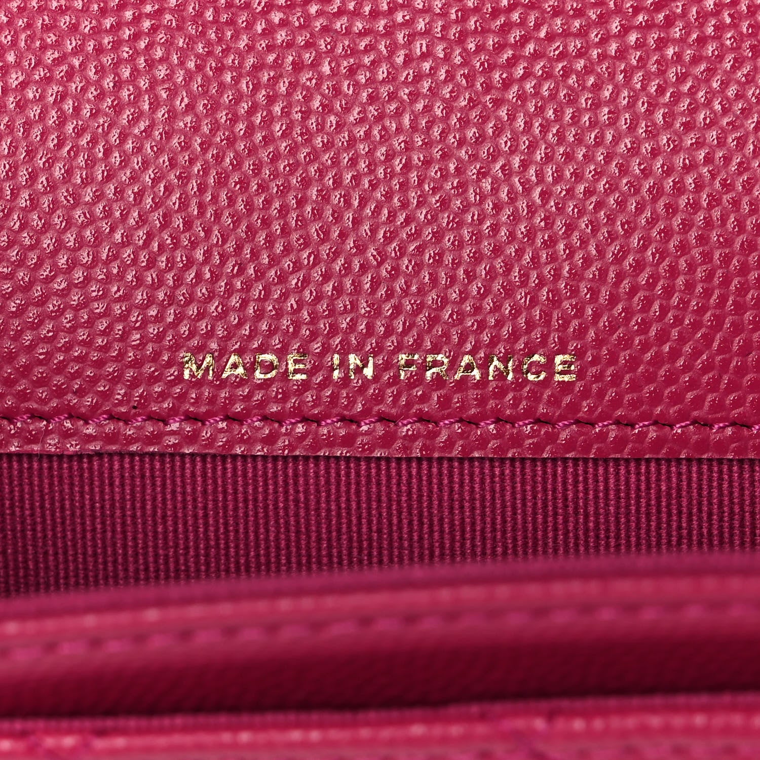 Chanel Caviar Quilted Flap Card Holder Wallet Fuchsia 7 of 12