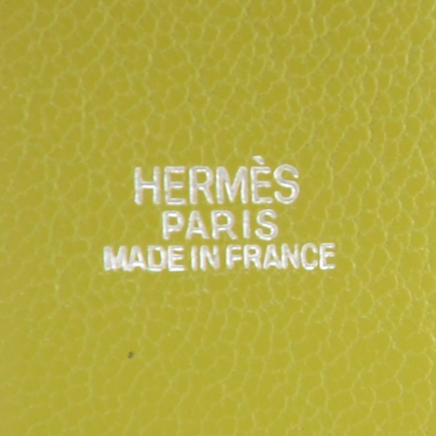Hermes Chevre Klipdoc Paper Clip Holder Vert Anis 4 of 5