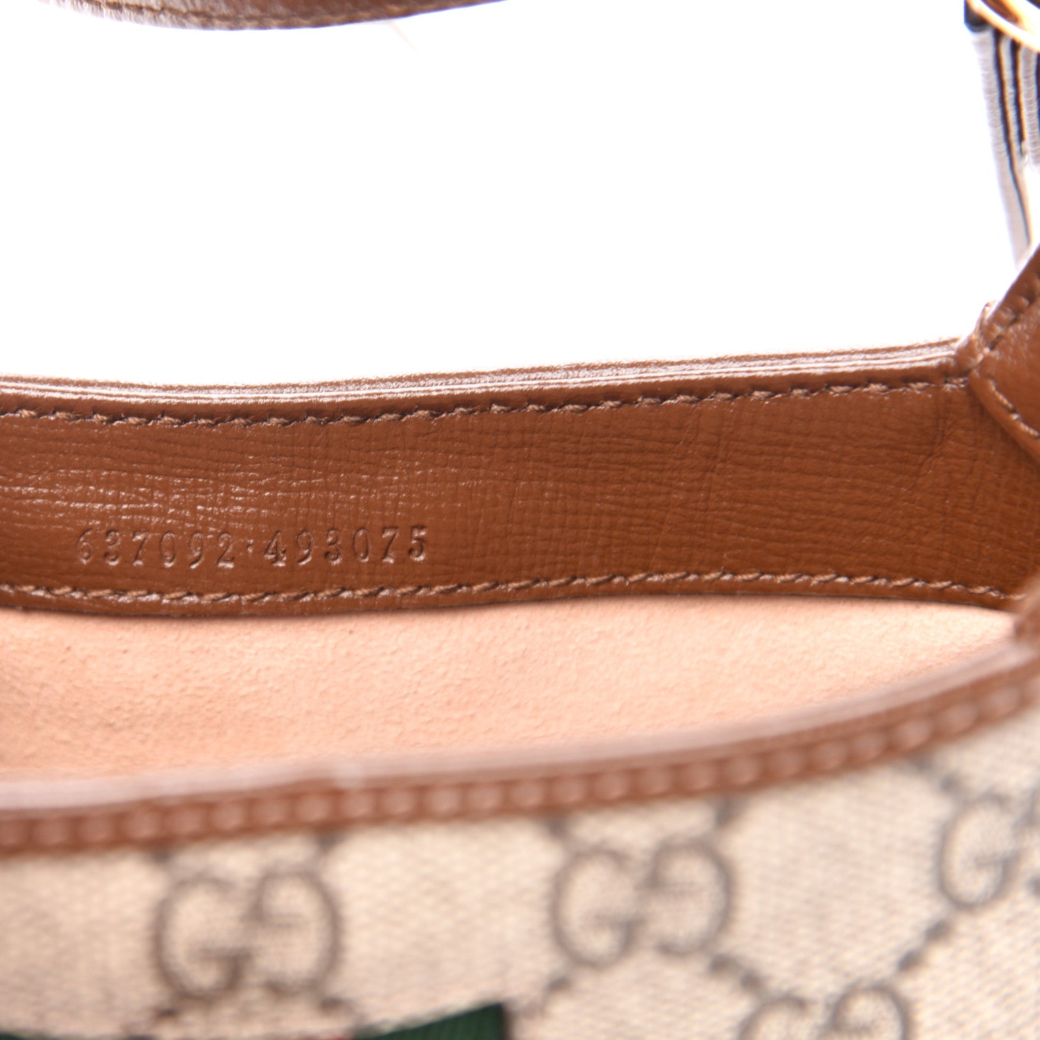 Gucci GG Supreme Monogram Azalea Calfskin Web Mini Jackie 1961 Hobo Beige Ebony Brown Sugar 6 of 11