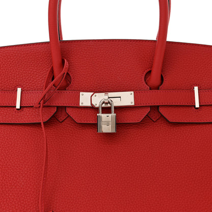 Hermes Togo Horseshoe Birkin 35 Rouge Casaque 8 of 12