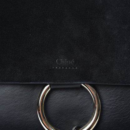 Chloe Suede Calfskin Faye Clutch Black 9 of 14