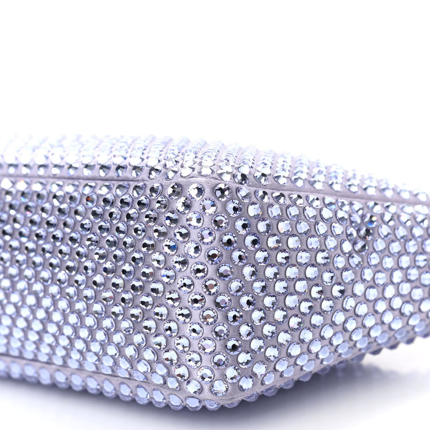 Prada Satin Crystal Mini Re-Edition 2000 Bag Glicine 9 of 9