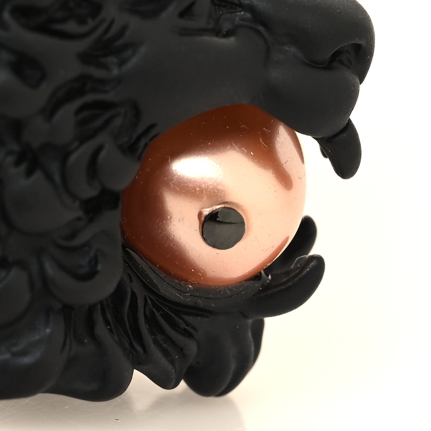 Gucci Glass Pearl Lion Head Ring 52 6 Black Pink 6 of 6