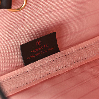 Louis Vuitton Damier Ebene Neo Neverfull MM Rose Ballerine 7 of 11