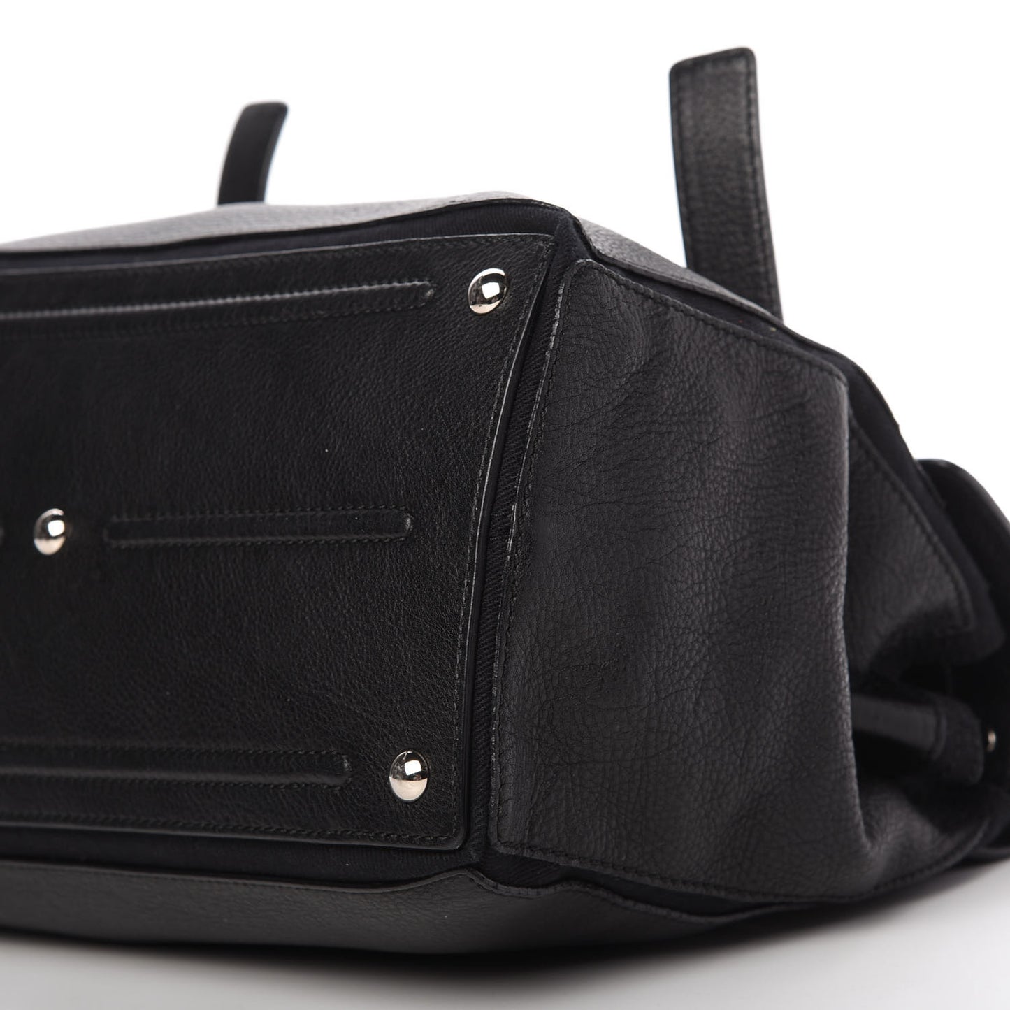 Calfskin Canvas Medium Muse Two Black