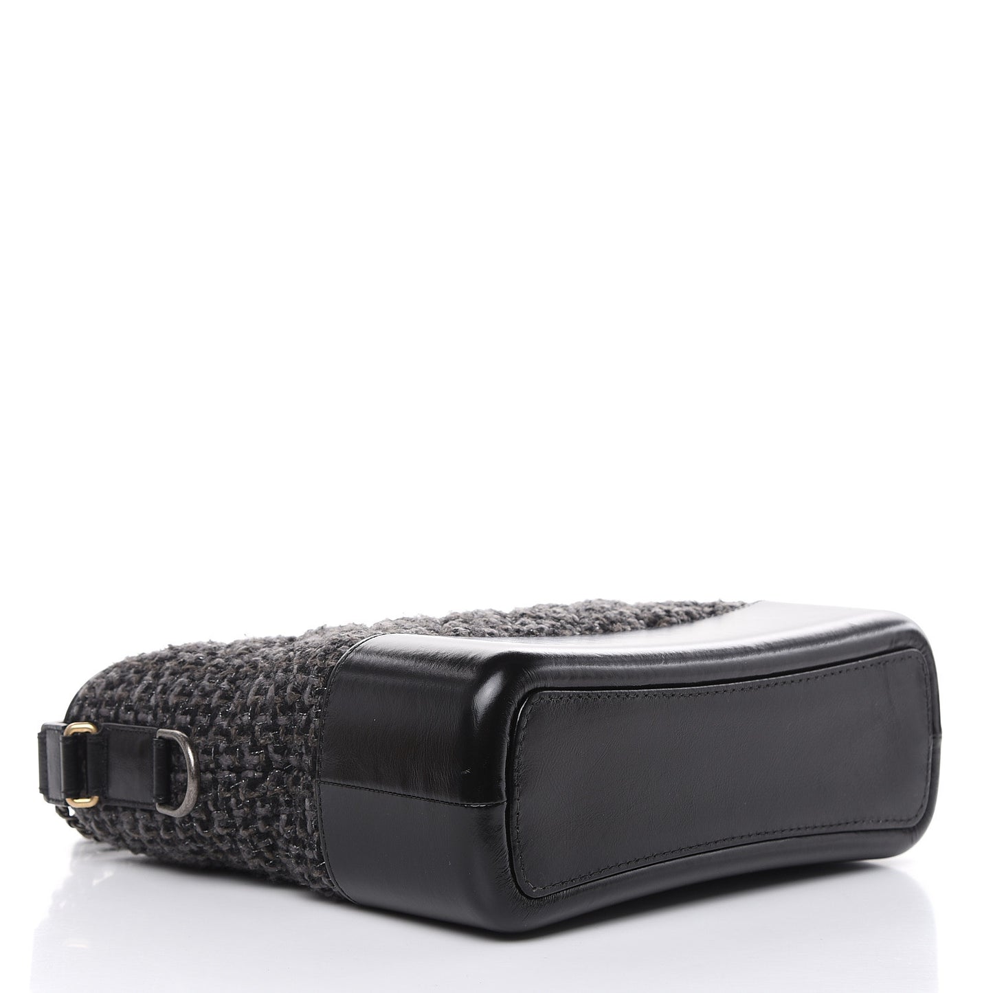 Tweed Calfskin Quilted Medium Gabrielle Hobo Black