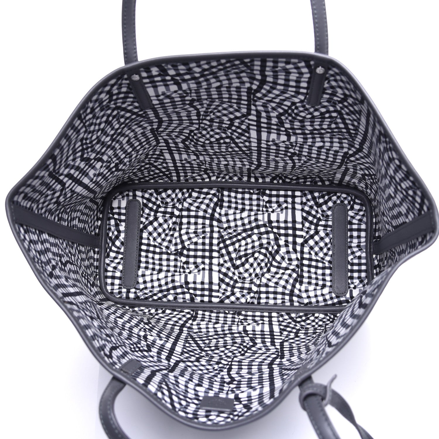 MCM Visetos Medium Reversible Shopper Tote Phantom Grey 9 of 16
