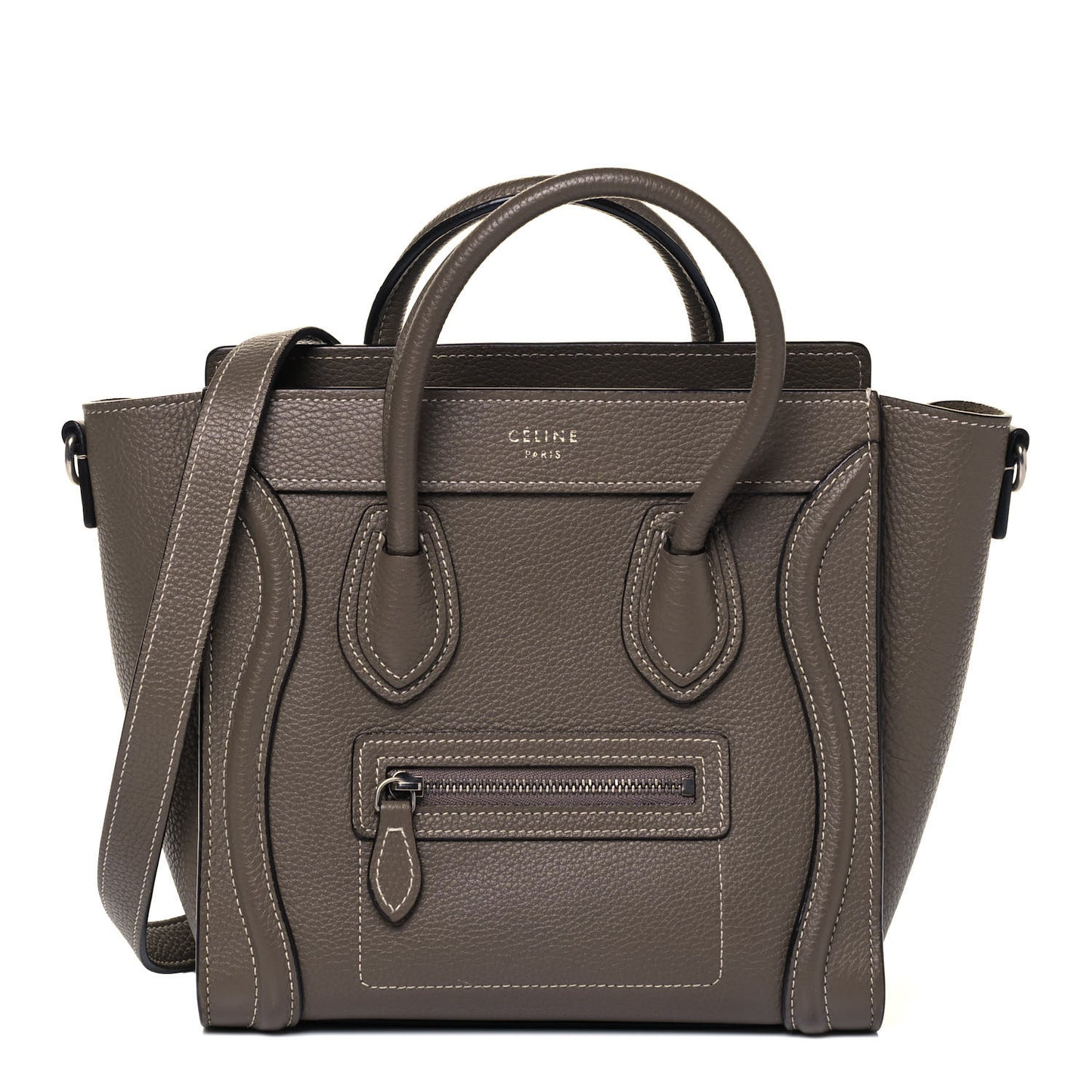 Drummed Calfskin Nano Luggage Souris