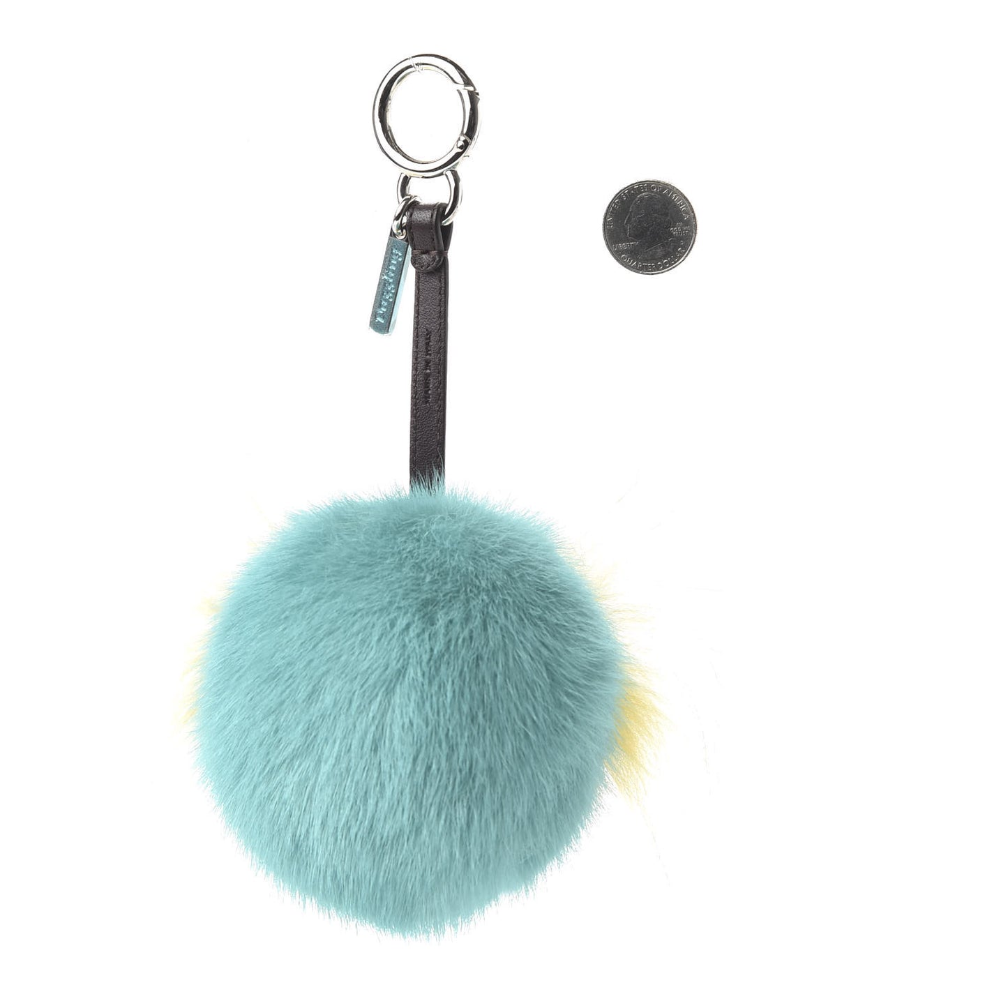 Shiny Nappa Mink Fox Fur Crystal QuTweet Dazzling Bag Bug Charm Bordeaux Seashell Multicolor