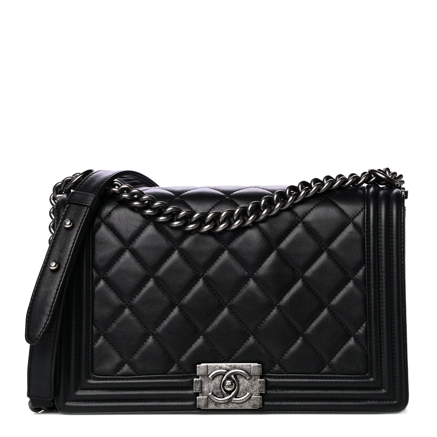 Chanel Calfskin Quilted New Medium Boy Flap Black 1 of 12