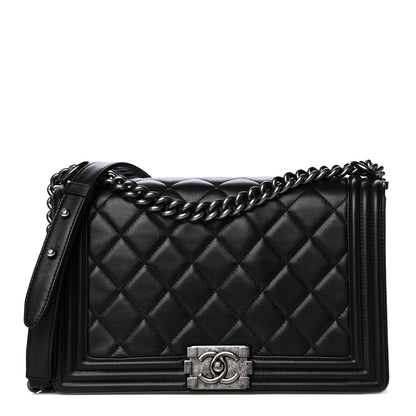 Chanel Calfskin Quilted New Medium Boy Flap Black 1 of 12